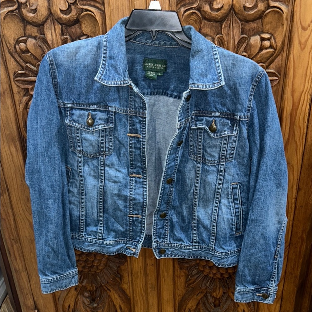 EUC Lauren Ralph Lauren large jean jacket